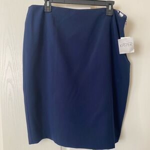 Kasper Blue Women's Navy Pencil Skirt NWT